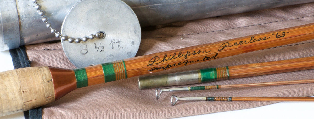 Phillipson Peerless Dry Fly Special Bamboo Rod 8'6 3/2 6wt - handle grip and reel seat detail