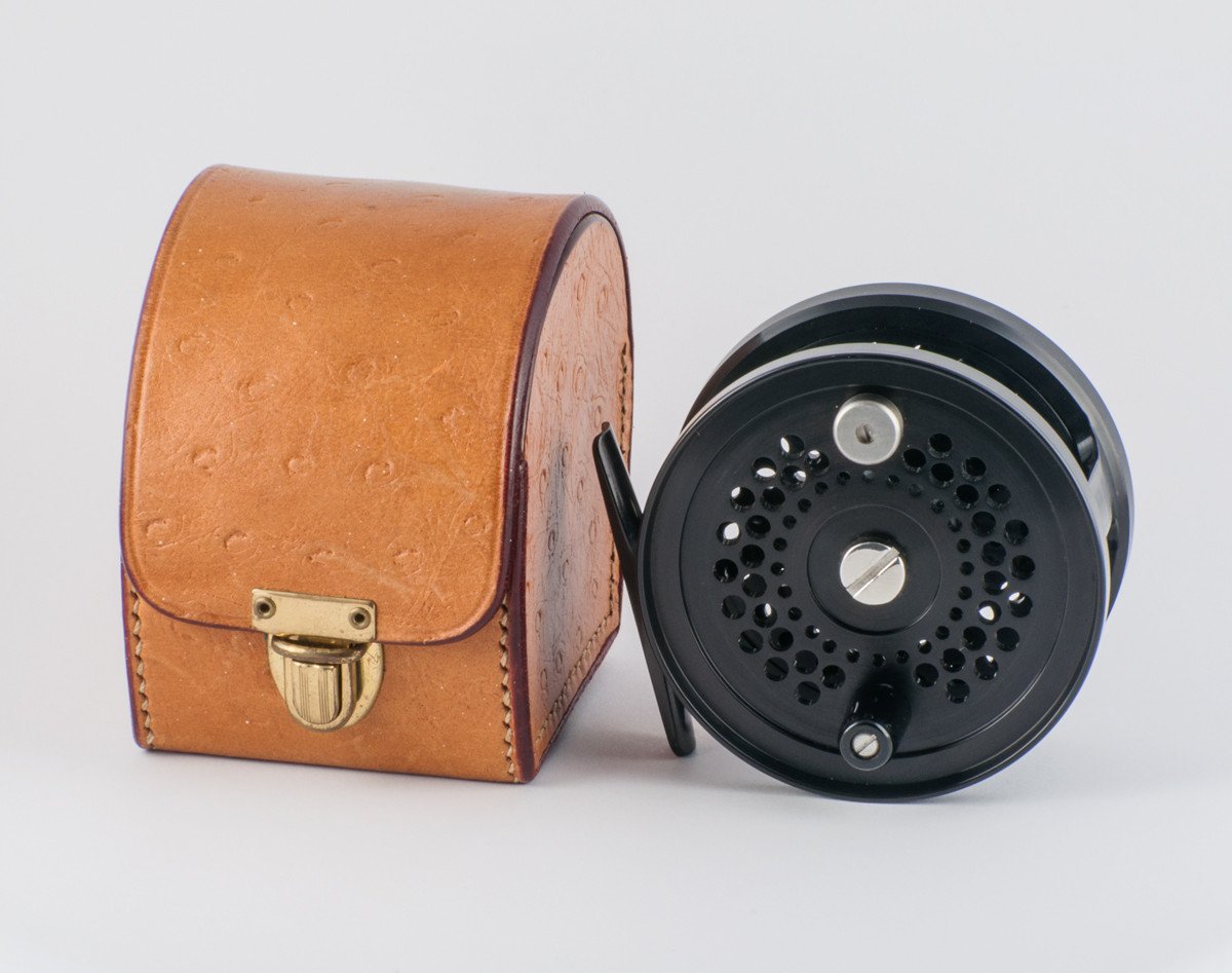 Lee Wulff Ultimate Reel (designed by Stanley Bogdan) - with original Homa leather case
