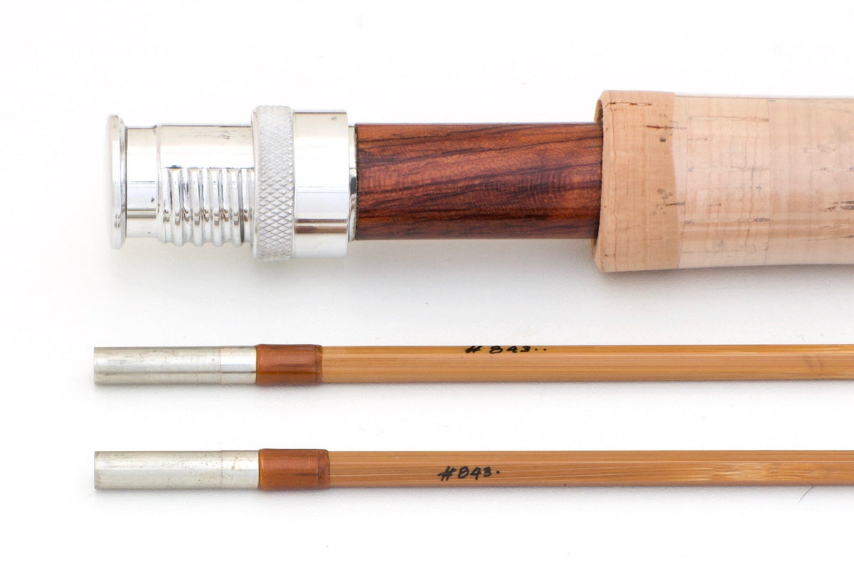 Simroe, Ted -- 7 1/2' 5wt Bamboo Rod (New) - rod sections with wraps and hardware