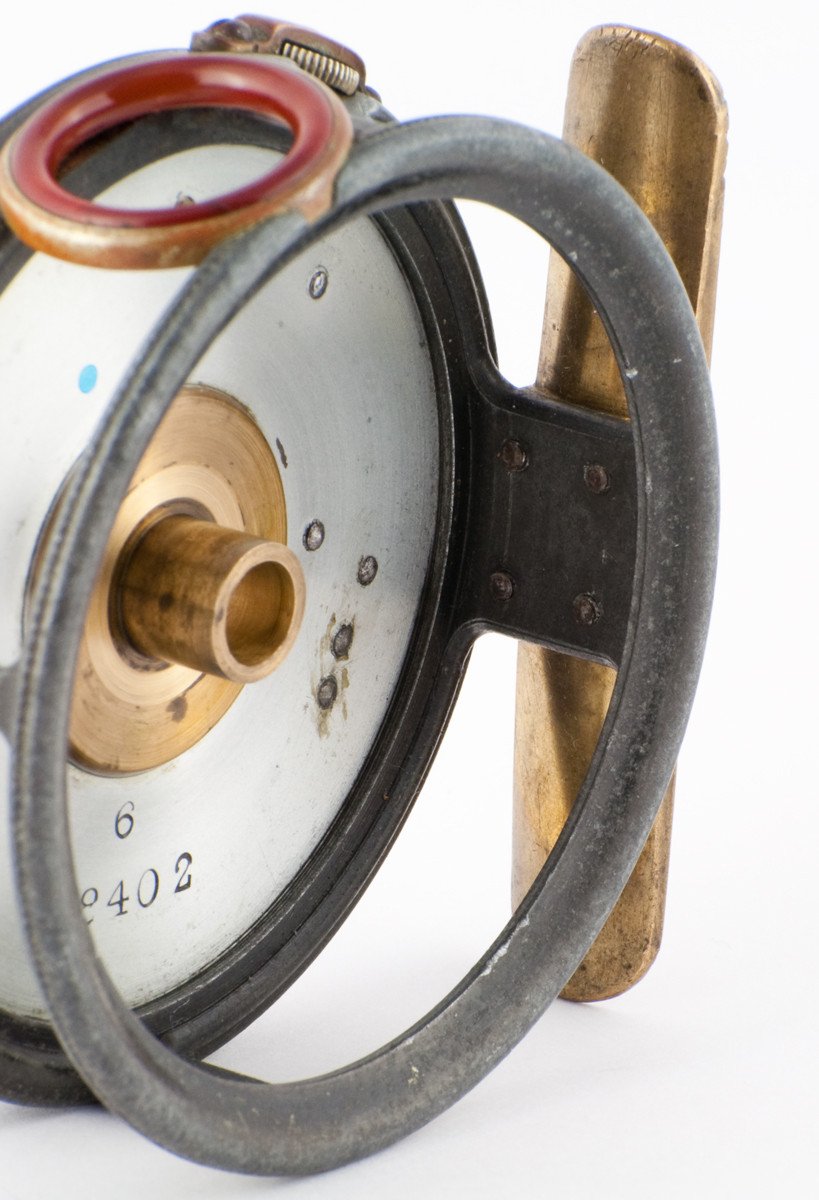 Hardy Perfect 3 1/8" 1912 check w/ red agate