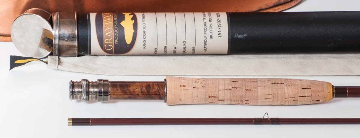 Graywolf Rods / Tom Morgan Rodsmiths Fiberglass Fly Rod - 8' 5wt 2pc! 