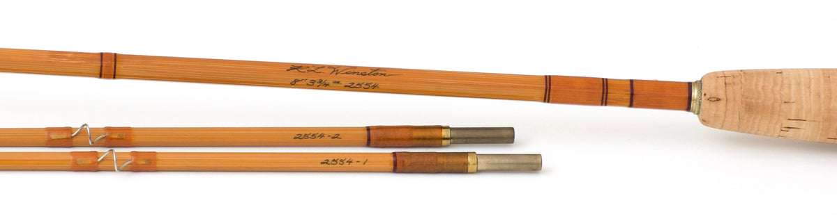 R.L. Winston Bamboo Rod 8' 2/1 #5 - rod sections with guides and wraps