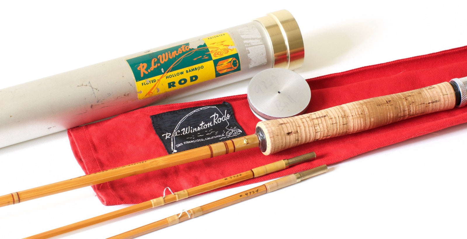 R.L. Winston Bamboo Rod SF-era 8' 2/2 #5 - handle grip and reel seat detail