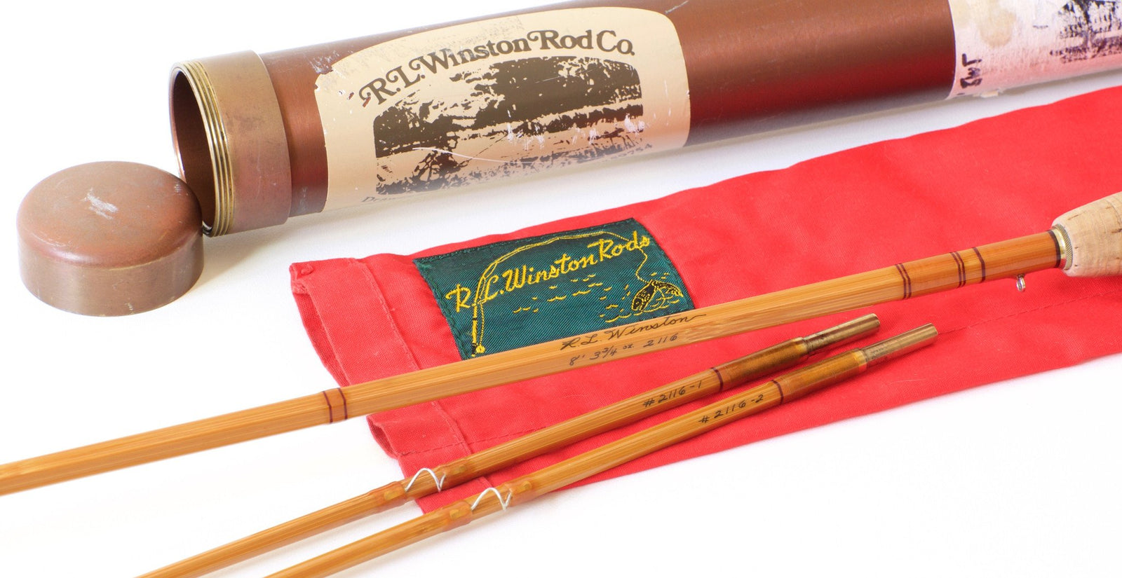 R.L. Winston Bamboo Rod 8' 2/2 #5 - handle grip and reel seat detail