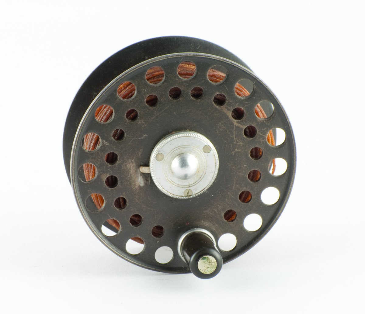 Hardy St. George Fly Reel 3" and spare spool - with leather cases!