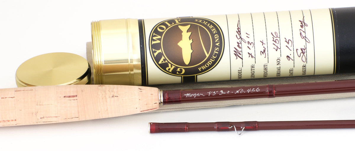 Graywolf / Tom Morgan Rodsmiths Fiberglass Fly Rod 7'3 3wt 