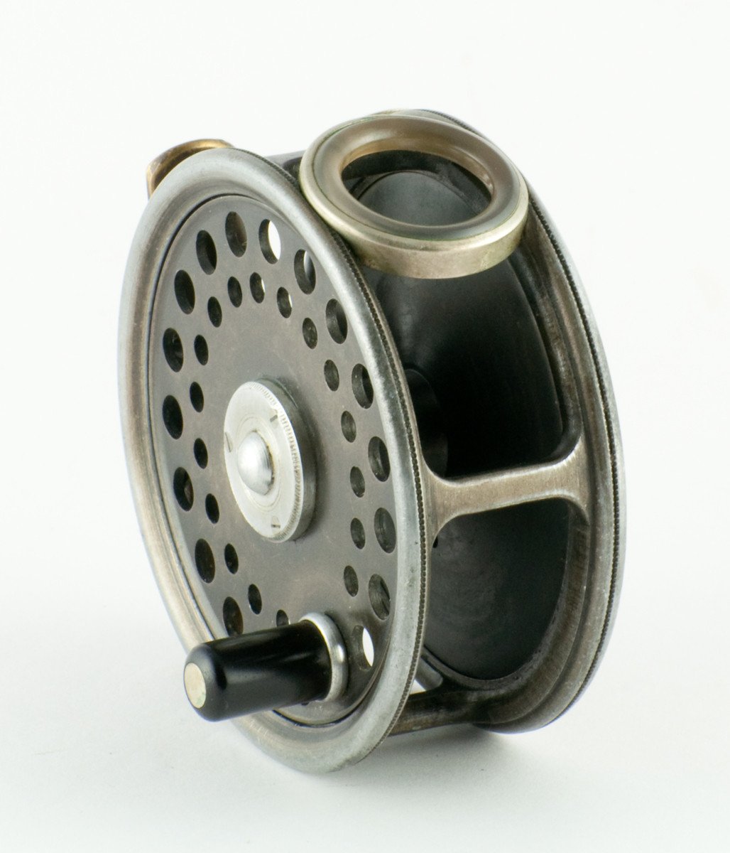 Hardy St. George Fly Reel 3" and spare spool - with leather cases! 