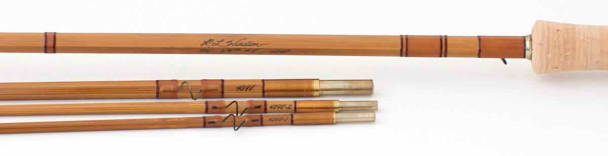 R.L. Winston Bamboo Rod 9'6" 3/2 #8 - ferrules and tip tops detail