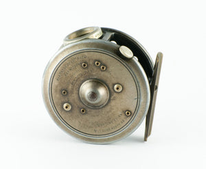 Hardy St. George Fly Reel 3" and spare spool - with leather cases! 