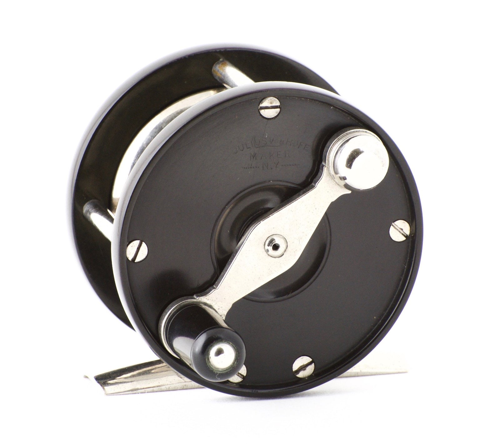 Julius Vom Hofe Ebonite Fly Reel - size 3 1/2