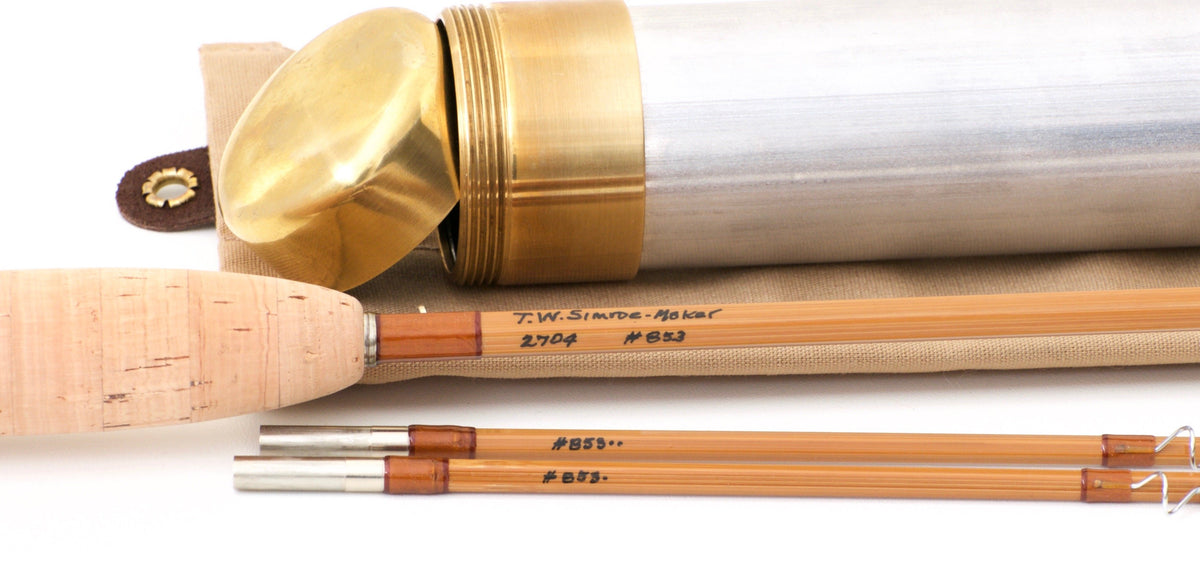 Simroe, Ted -- 7' 4wt Bamboo Rod - handle grip and reel seat detail