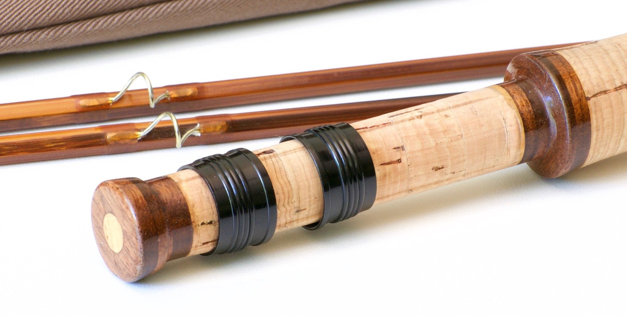 Bob Summers Model 275 Bamboo Rod 7'6" 2/2 #4 - handle grip and reel seat detail