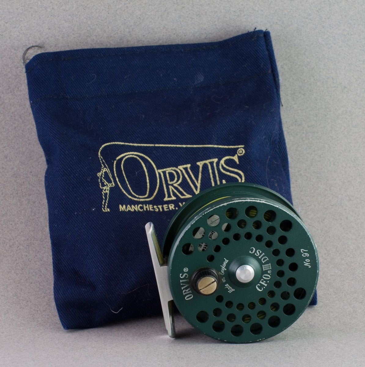 Orvis CFO III Disc Fly Reel - green introductory model with two spare spools!