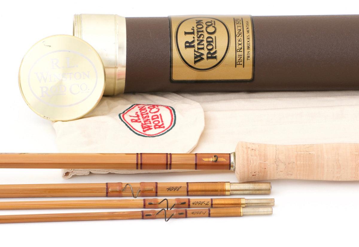 R.L. Winston Bamboo Rod 9'6" 3/2 #8 - handle grip and reel seat detail