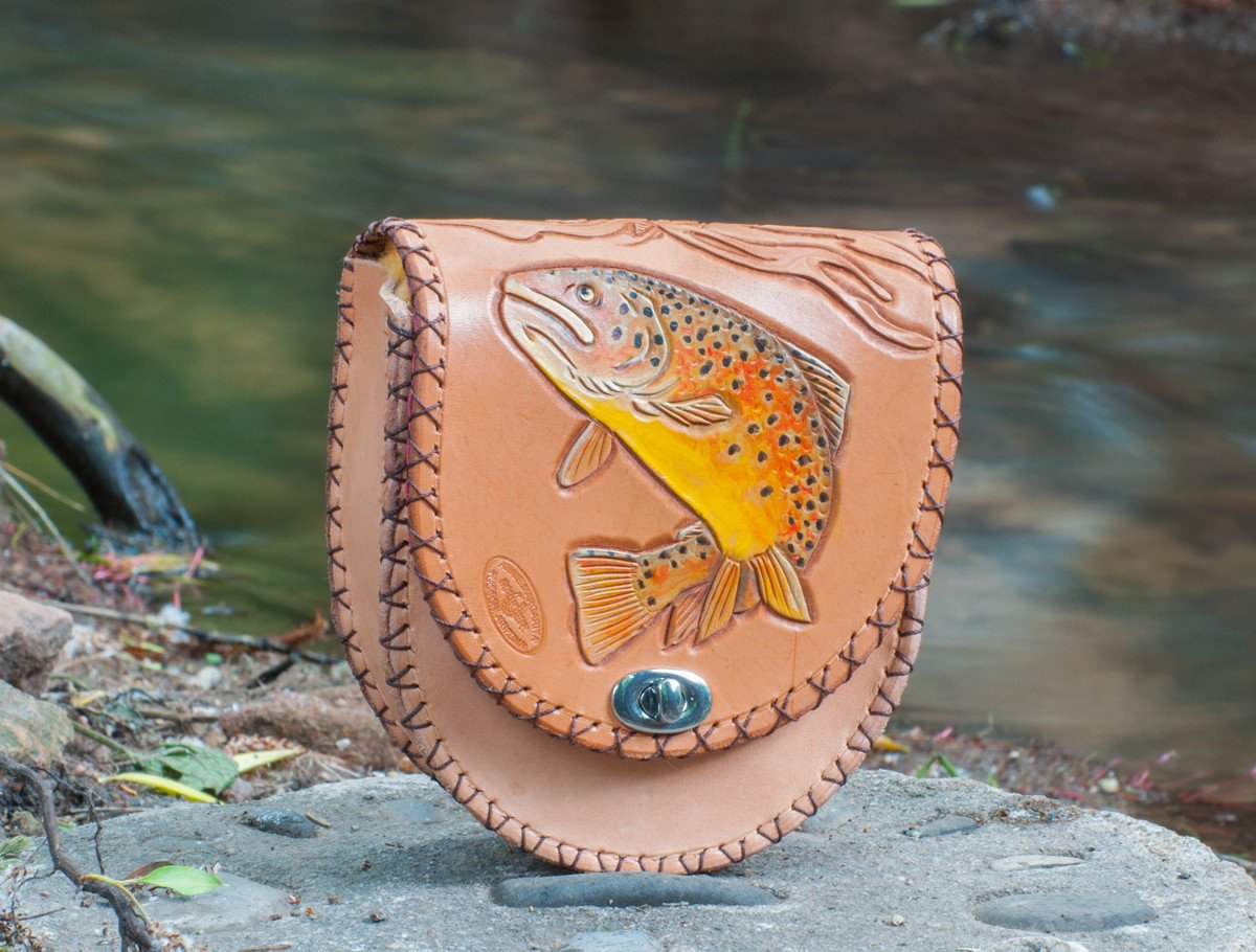 Annie Margarita Leather Reel Case - "Emerger" 