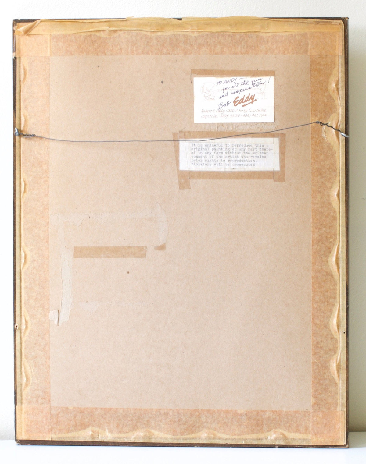 Eddy, Bob -- "Loop Wing Blue Dun" Watercolor 