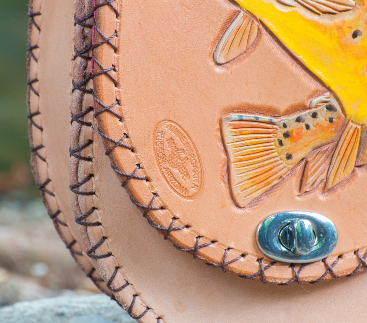 Annie Margarita Leather Reel Case - "Emerger" 