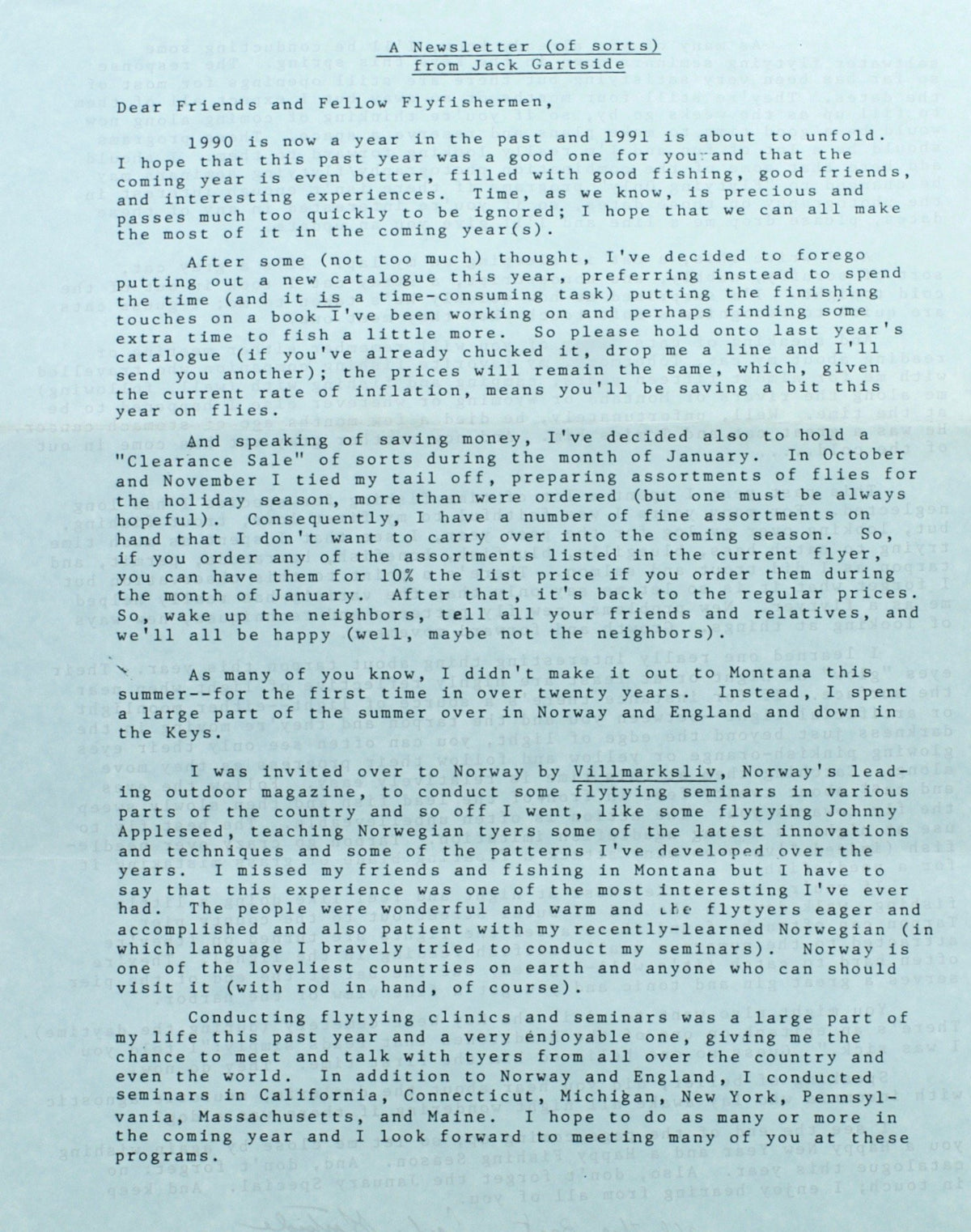 Gartside, Jack - Fly and Ephemera Collection 