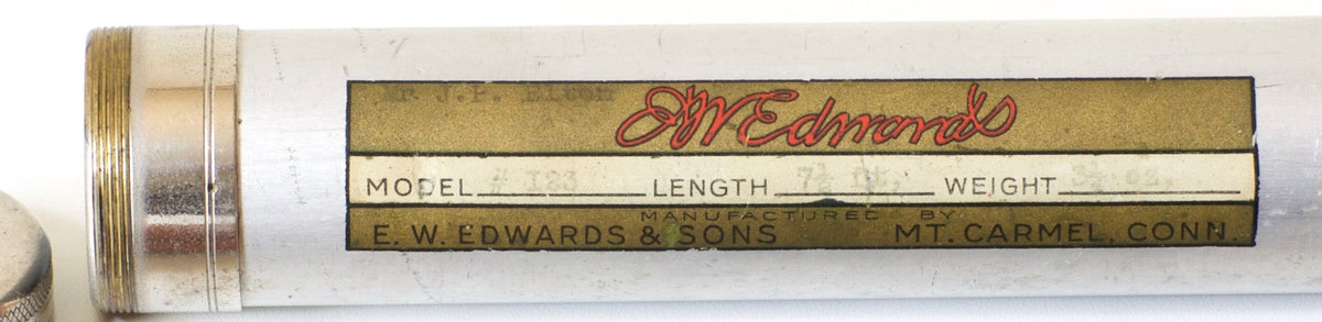 Edwards, E.W. -- Extremely Scarce Signed 7'6 De Luxe Bamboo Rod 