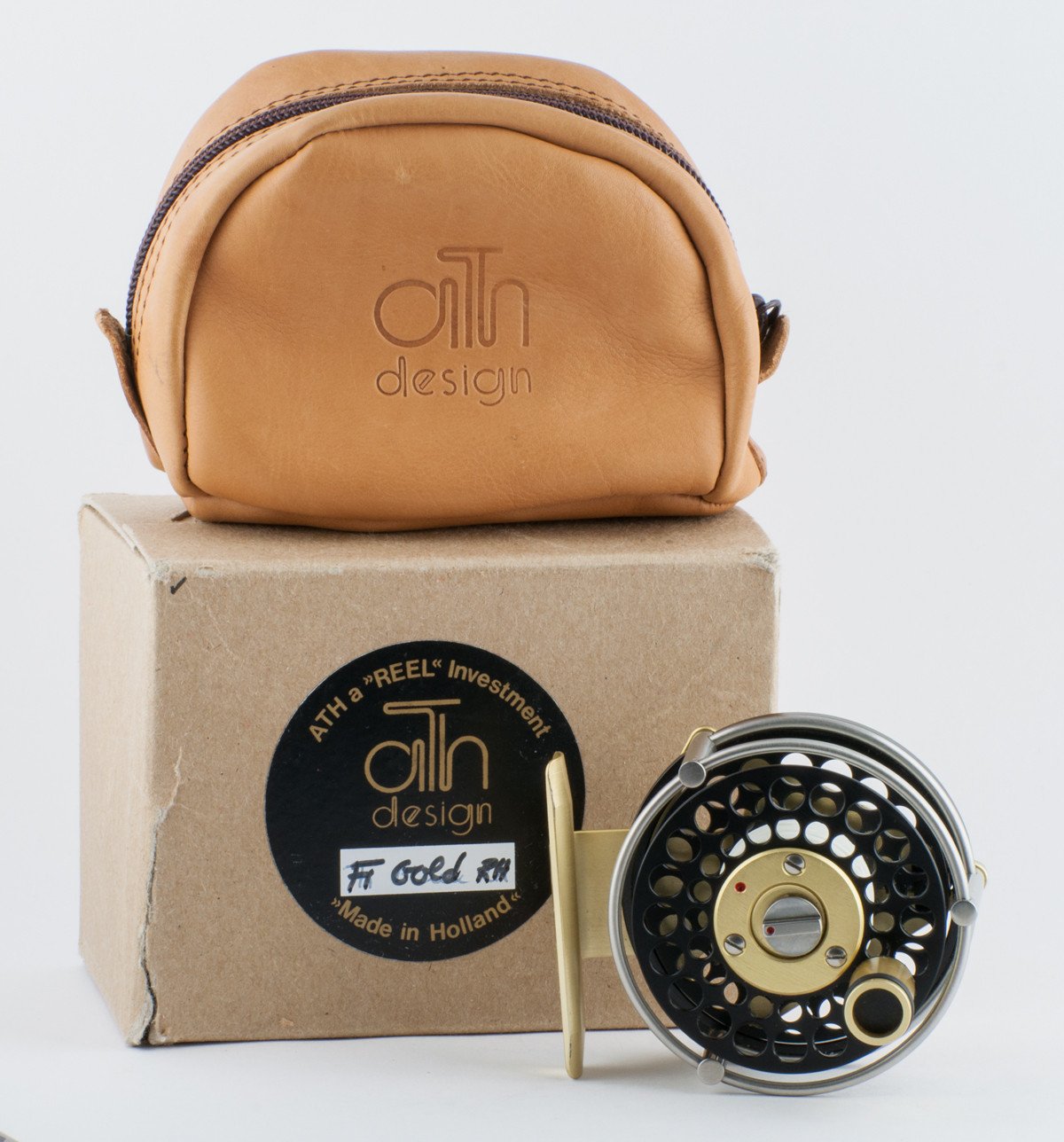 Ari 't Hart F1 Traun fly reel (gold) with spare spool