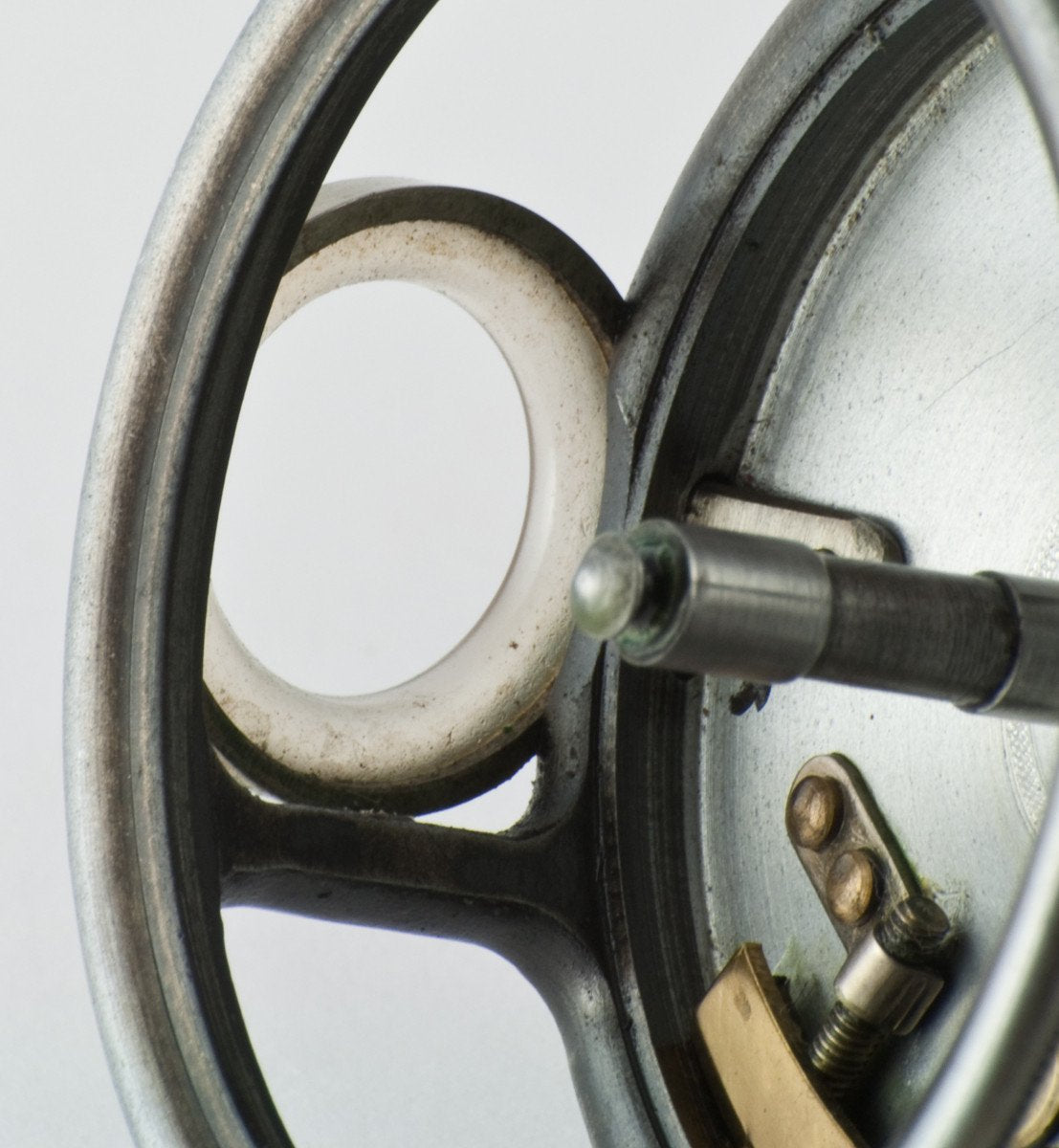 Hardy St. George Fly Reel 3" and spare spool - with leather cases! 