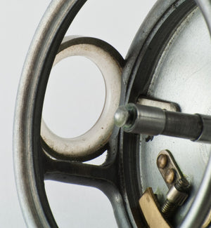 Hardy St. George Fly Reel 3" and spare spool - with leather cases! 