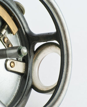 Hardy St. George Fly Reel 3" and spare spool - with leather cases! 