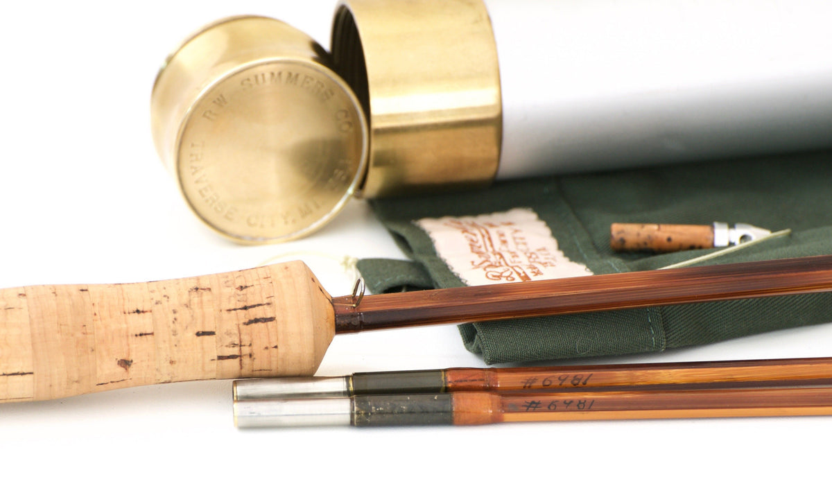 Bob Summers Model 856 Bamboo Rod 8' 2/2 #5/6 - rod sections with wraps and hardware