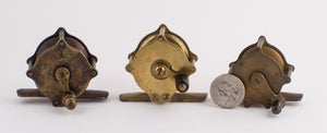 Three Raised Pillar Brass Fly Reels