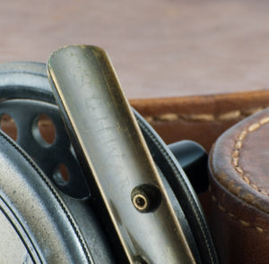 Hardy St. George Fly Reel 3" and spare spool - with leather cases! 