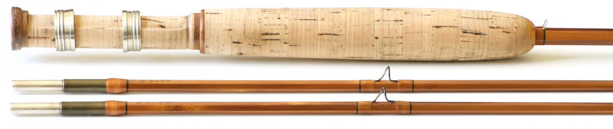 Bob Summers Model 275 Deluxe Bamboo Rod 7'6" 2/2 #4 - rod sections with guides and wraps