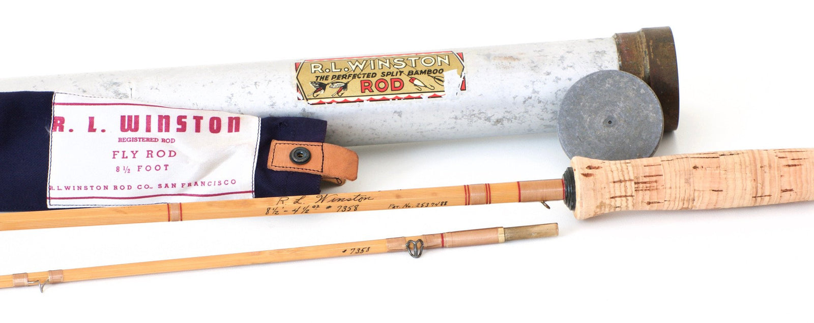 R.L. Winston Bamboo Fly Rod Stoner Era 8'6" 2/1 #5/6 - handle grip and reel seat detail