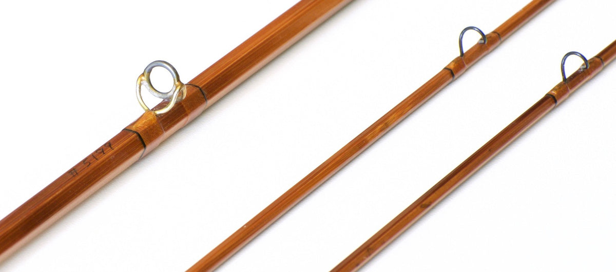 Bob Summers Model 275 Deluxe Bamboo Rod 7'6" 2/2 #4 - ferrules and tip tops detail