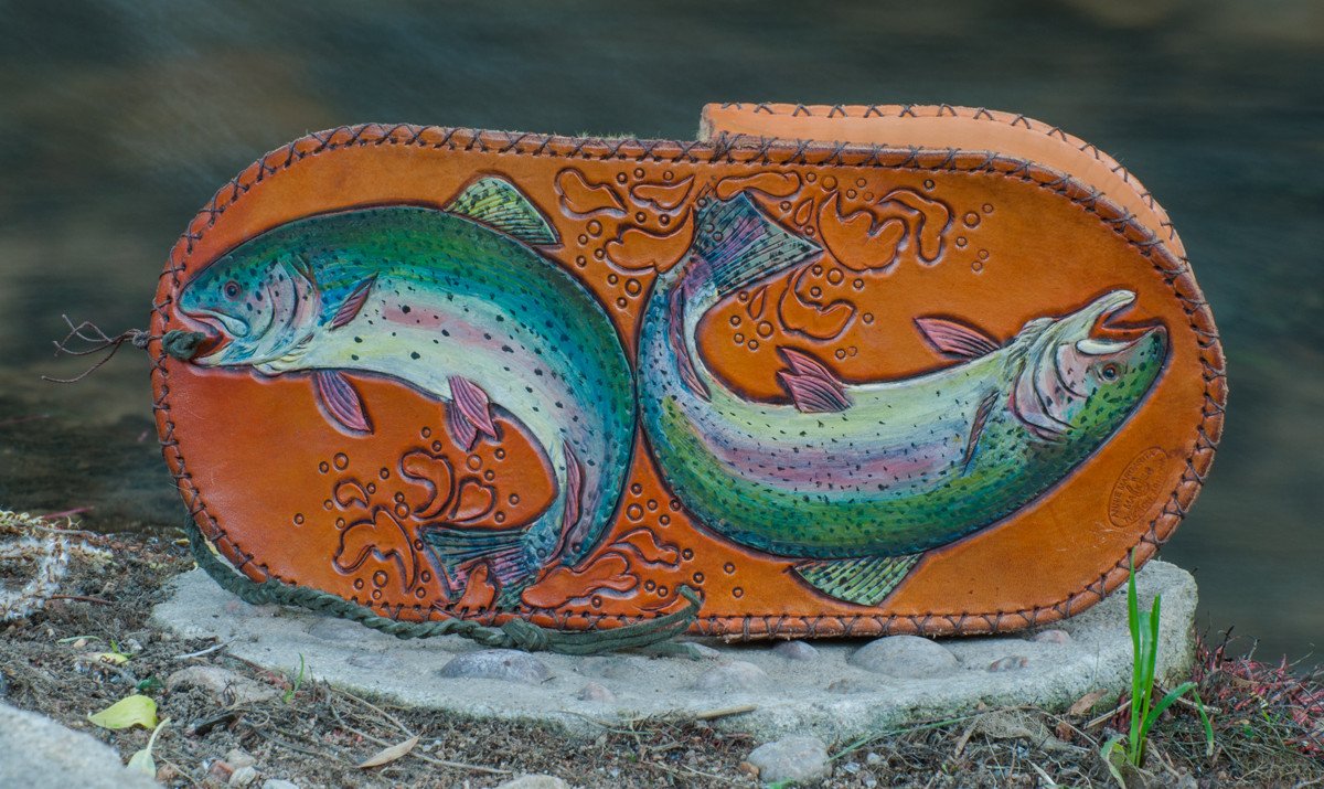 Annie Margarita Leather Reel Case - "Double Flip"