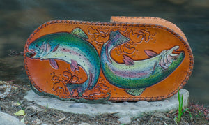 Annie Margarita Leather Reel Case - "Double Flip"