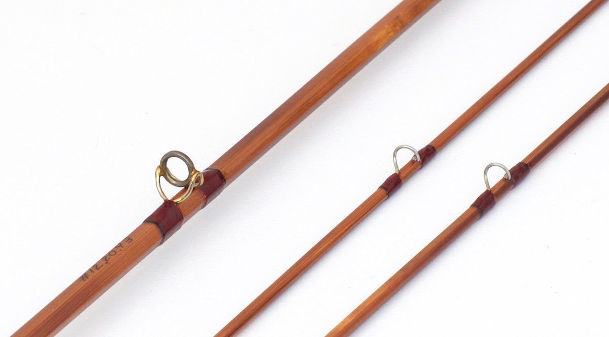 Bob Summers Midge Deluxe Bamboo Rod 6'4" 2/2 #4 - rod sections with guides and wraps