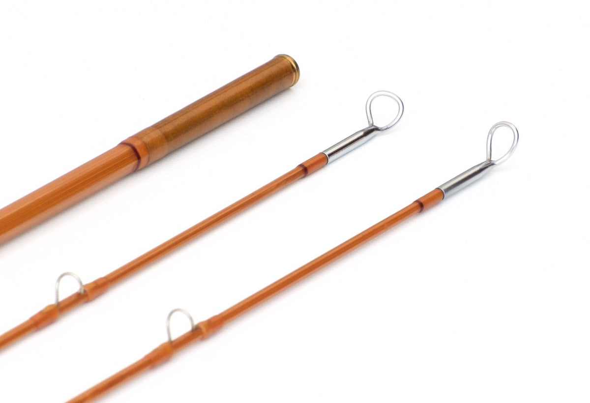 R.L. Winston Bamboo Fly Rod 7'6" 2/2 #4/5 - rod sections with guides and wraps
