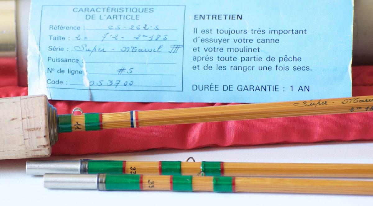 Pezon et Michel Super Parabolic PPP Supermarvel Bamboo Rod 7'2 2/2 5wt