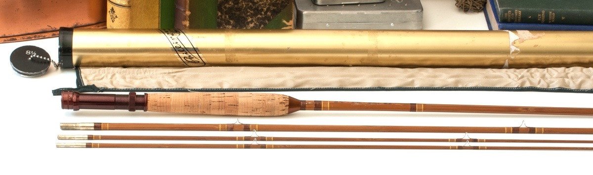 Phillipson Peerless Dry Fly Special Bamboo Rod 8'6 3/2 6wt - full rod assembled view
