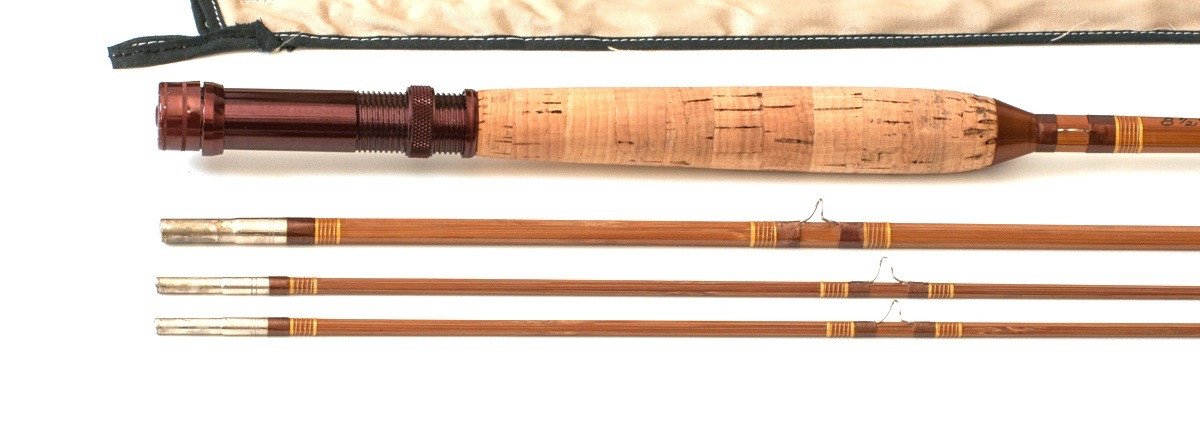 Phillipson Peerless Dry Fly Special Bamboo Rod 8'6 3/2 6wt - maker signature and rod markings
