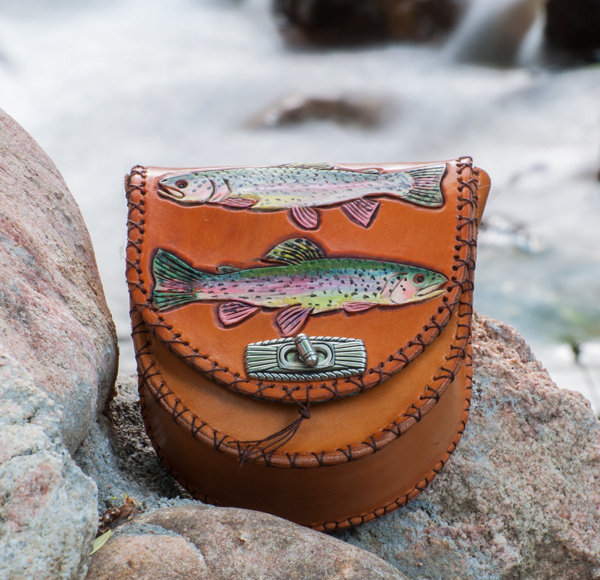 Annie Margarita Leather Reel Case - "Daily Limit"