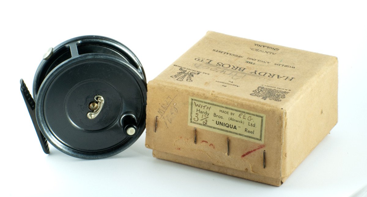 Hardy Uniqua Wide Drum Fly Reel 3 1/2" - with original box 