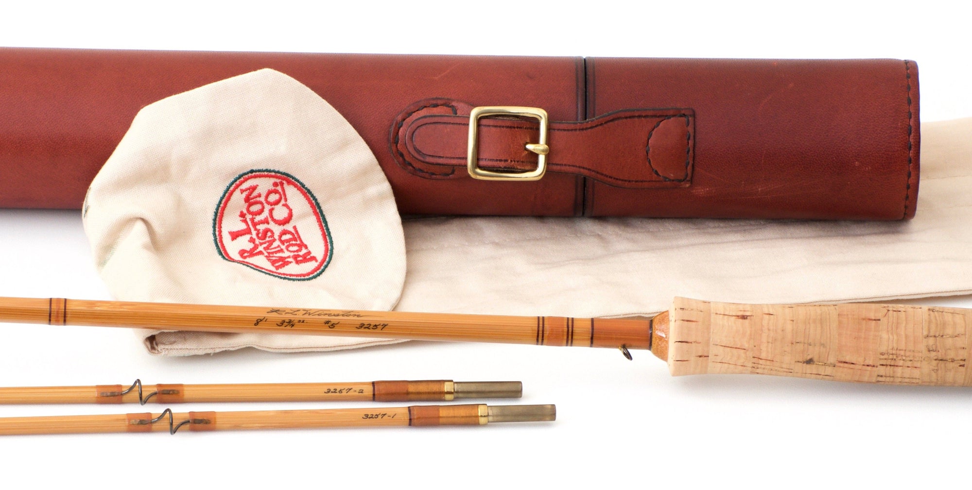 R.L. Winston Bamboo Rod (w/ Arne Mason Case) 8' 2/2 #5 - handle grip and reel seat detail