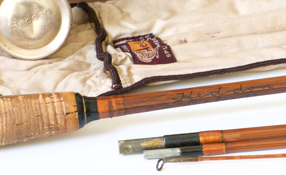Heddon #50 Deluxe President 8'6" - 5wt 3/2 Bamboo Fly Rod - handle grip and reel seat detail