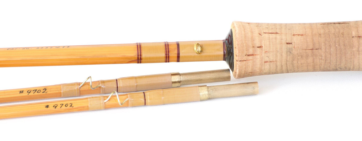 R.L. Winston Bamboo Fly Rod SF-era 8'6" 2/2 3 3/4 oz. - maker signature and rod markings