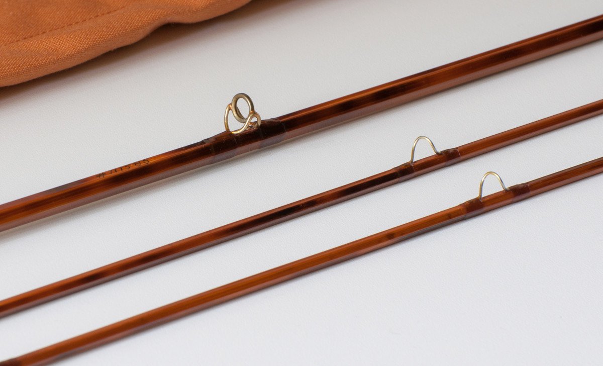 Bob Summers Model 275 Bamboo Rod 7'6" 2/2 #4 - ferrules and tip tops detail