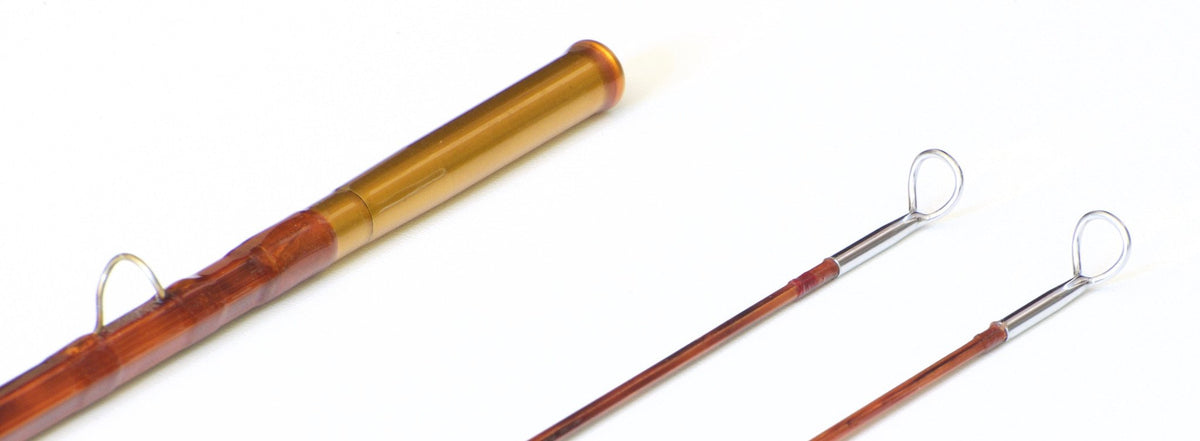 Bob Summers Model 856 Bamboo Rod 8' 2/2 #5/6 - rod sections with guides and wraps