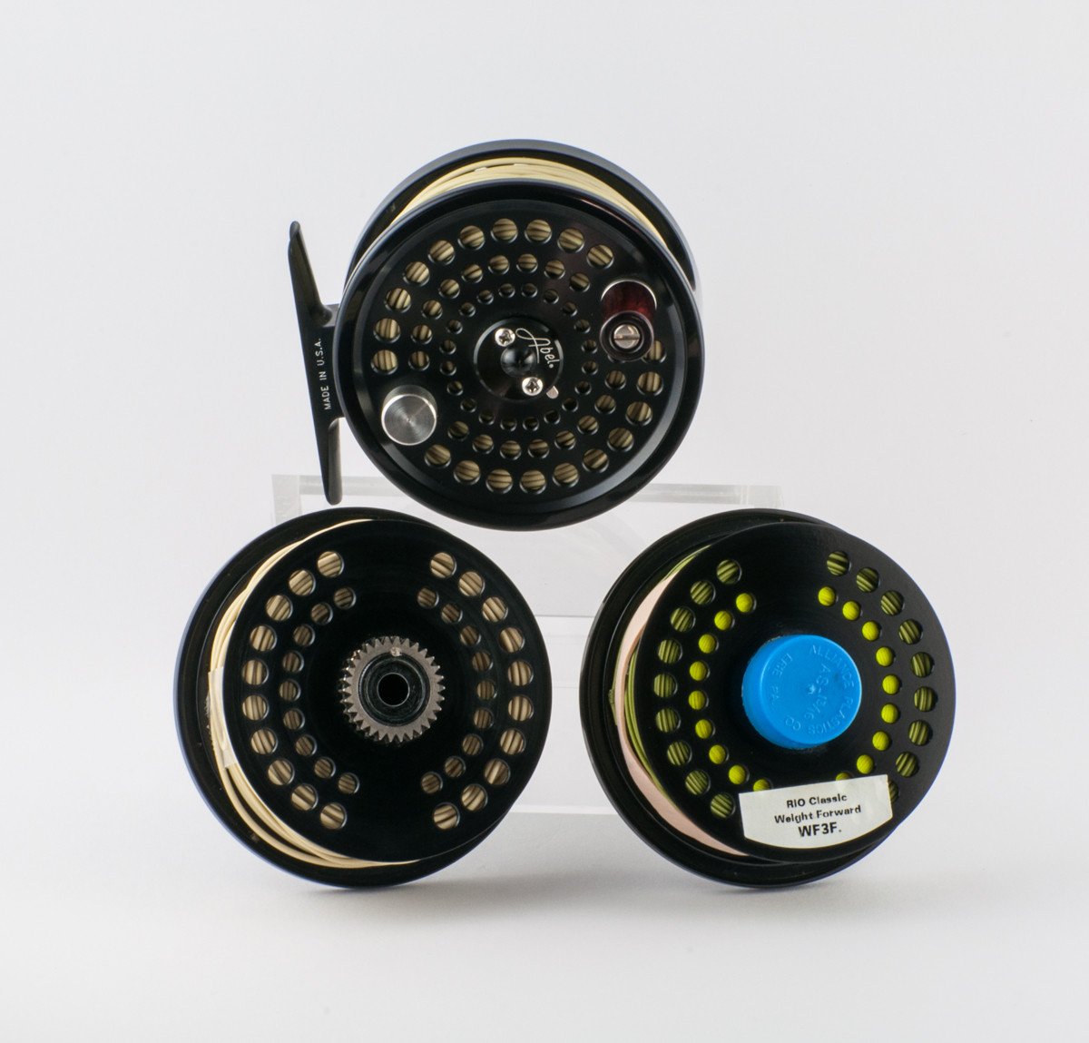 Abel TR-2 fly reel and two spare spools