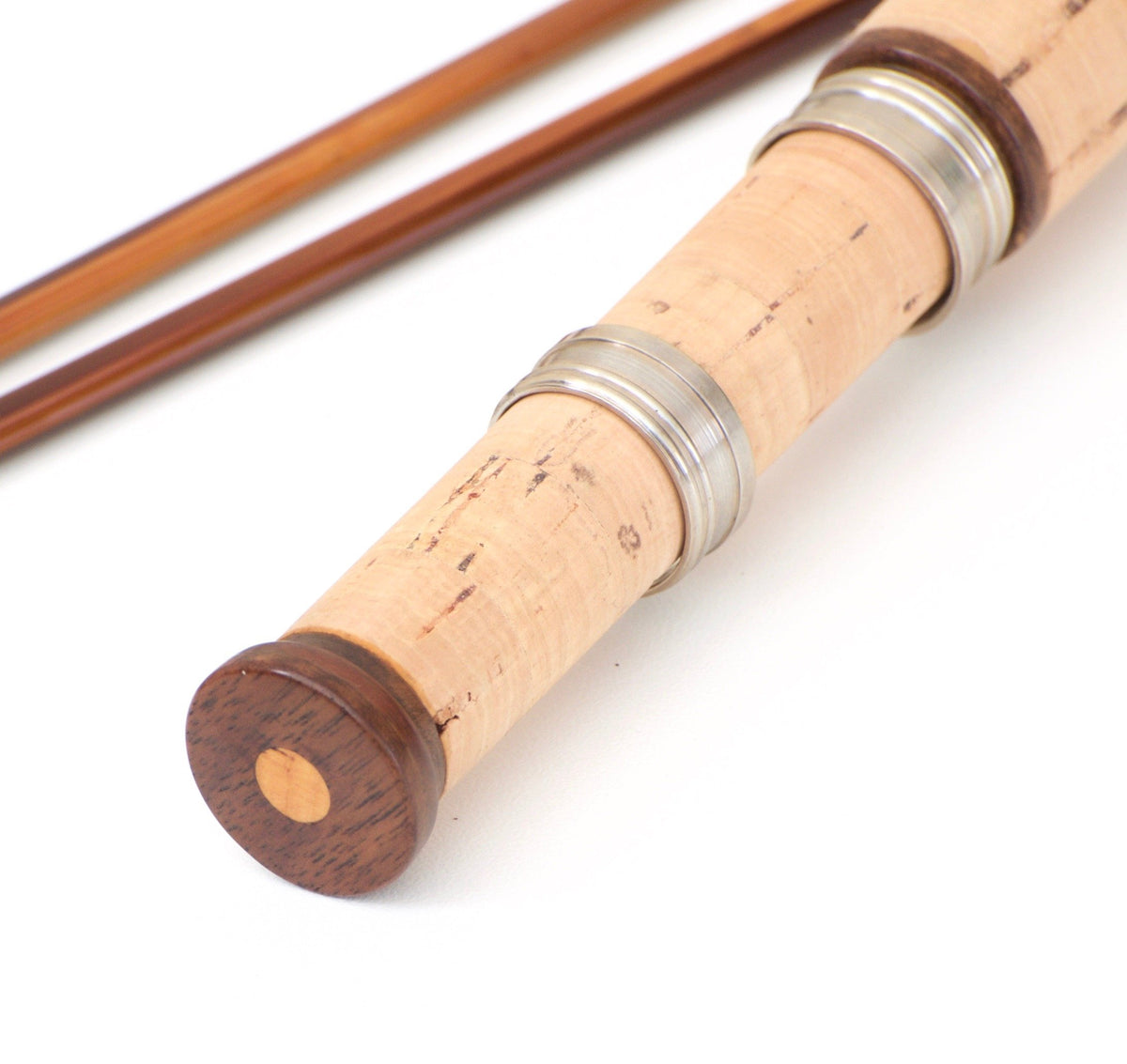 Bob Summers Midge Deluxe Bamboo Rod 6'4" 2/2 #4 - rod sections with guides and wraps