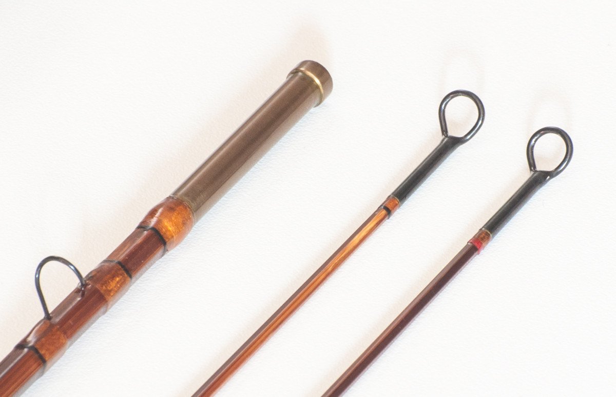 Bob Summers Midge Deluxe Bamboo Rod 5'6" 2/2 #4 - rod sections with wraps and hardware